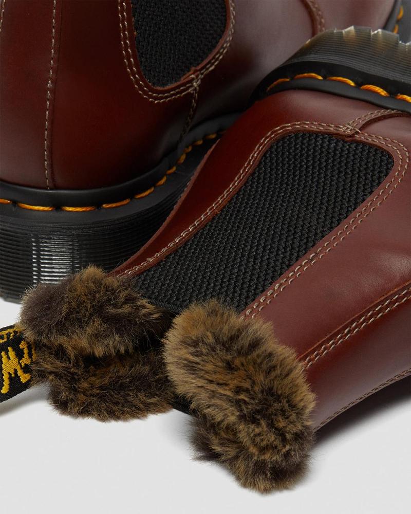 Dr Martens 2976 Leonore Faux Fur Gevoerde Winterschoenen Dames Bruin | NL 503RVD